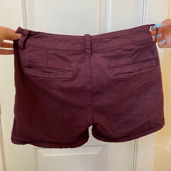 Burgandy American Eagle Shorts | Size 4 - Picture 2 of 5